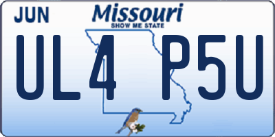 MO license plate UL4P5U