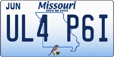 MO license plate UL4P6I