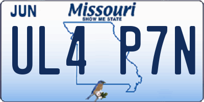 MO license plate UL4P7N