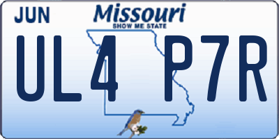MO license plate UL4P7R