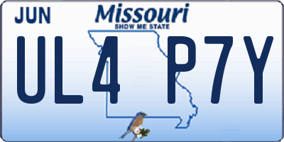 MO license plate UL4P7Y