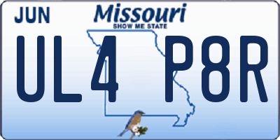 MO license plate UL4P8R