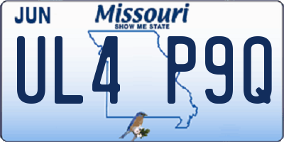 MO license plate UL4P9Q