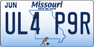 MO license plate UL4P9R