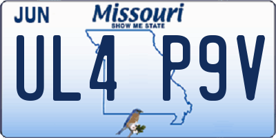 MO license plate UL4P9V