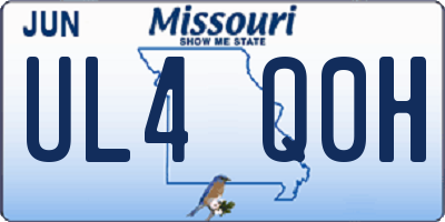 MO license plate UL4Q0H