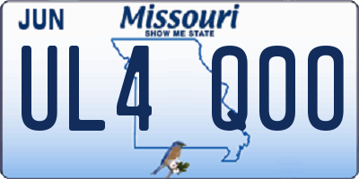 MO license plate UL4Q0O