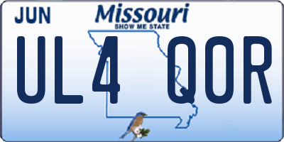 MO license plate UL4Q0R