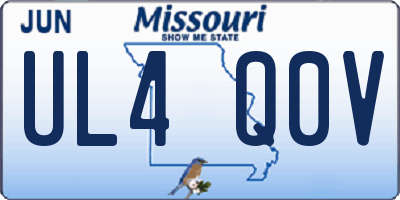 MO license plate UL4Q0V