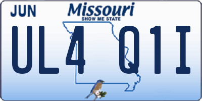 MO license plate UL4Q1I