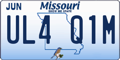 MO license plate UL4Q1M