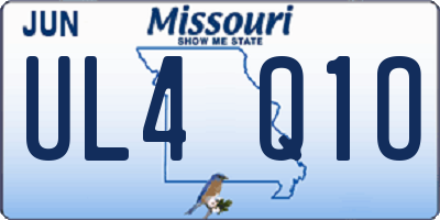 MO license plate UL4Q1O