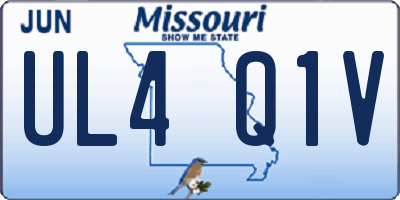 MO license plate UL4Q1V
