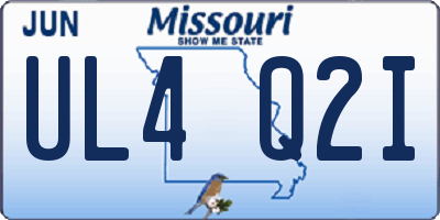 MO license plate UL4Q2I