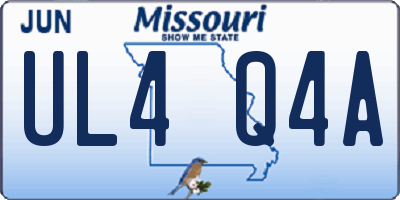 MO license plate UL4Q4A