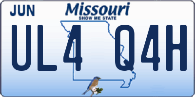 MO license plate UL4Q4H