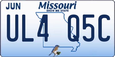 MO license plate UL4Q5C