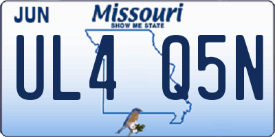 MO license plate UL4Q5N