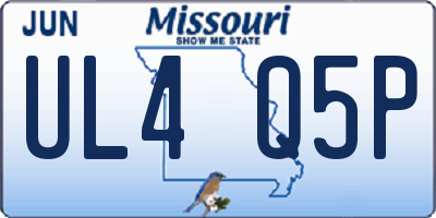 MO license plate UL4Q5P