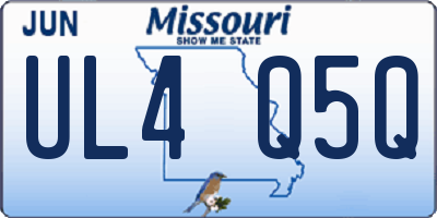 MO license plate UL4Q5Q