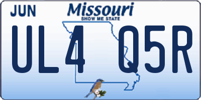 MO license plate UL4Q5R