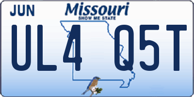 MO license plate UL4Q5T