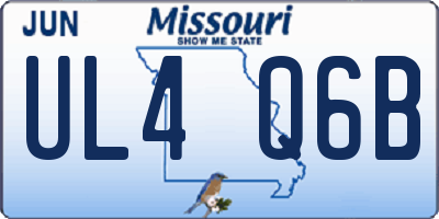 MO license plate UL4Q6B
