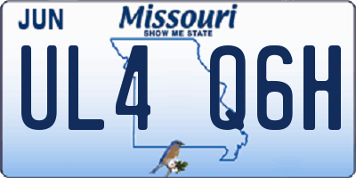 MO license plate UL4Q6H
