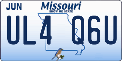 MO license plate UL4Q6U