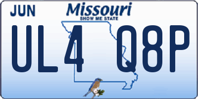 MO license plate UL4Q8P