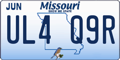 MO license plate UL4Q9R