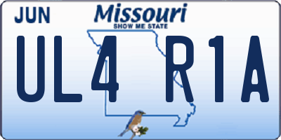 MO license plate UL4R1A