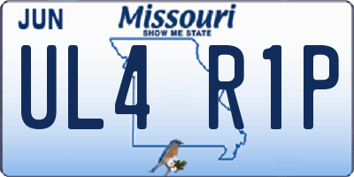 MO license plate UL4R1P
