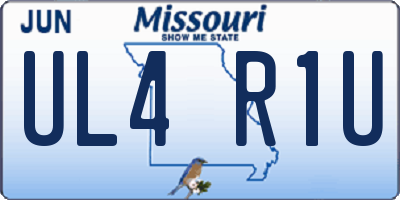 MO license plate UL4R1U