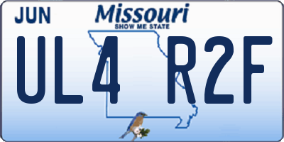 MO license plate UL4R2F
