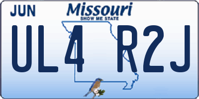 MO license plate UL4R2J