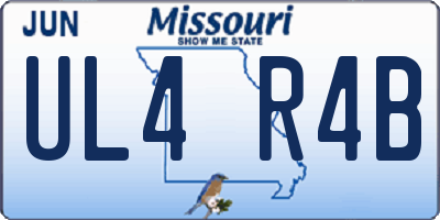MO license plate UL4R4B