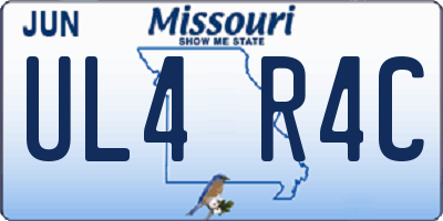 MO license plate UL4R4C