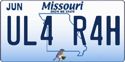 MO license plate UL4R4H