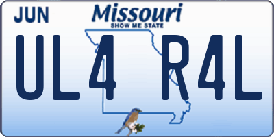 MO license plate UL4R4L