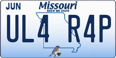MO license plate UL4R4P