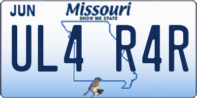 MO license plate UL4R4R