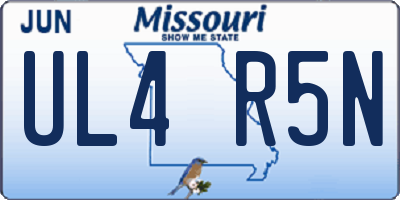 MO license plate UL4R5N