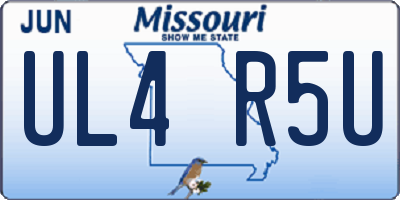 MO license plate UL4R5U