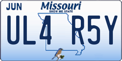 MO license plate UL4R5Y