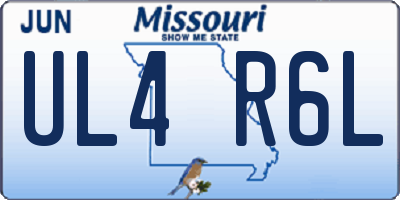 MO license plate UL4R6L