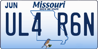 MO license plate UL4R6N
