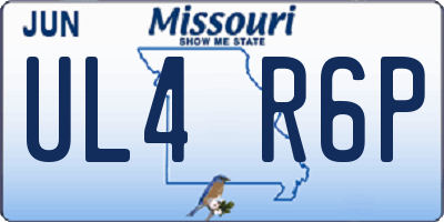 MO license plate UL4R6P