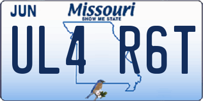 MO license plate UL4R6T