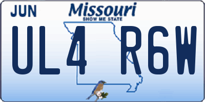 MO license plate UL4R6W